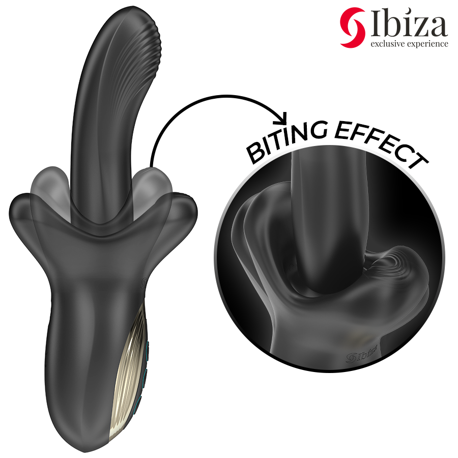 Vibrador Rotativo IBIZA com Múltiplos Motores e Efeito de Mordida para Estimulação Intensa