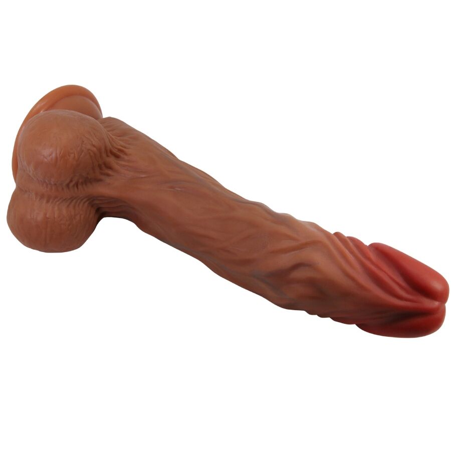 BAILE Dildo Realista Calisto 24 CM, com veias e testículos, para sensações autênticas.