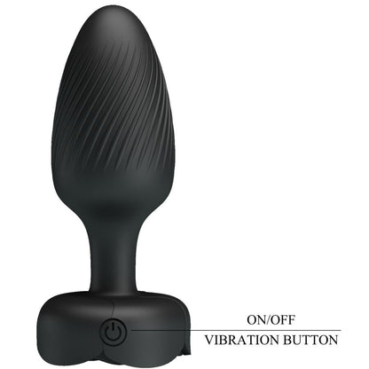 Close-up do Plug Anal Vibratório PRETTY LOVE OSBORN com Luz LED, mostrando o design ergonómico e a base.