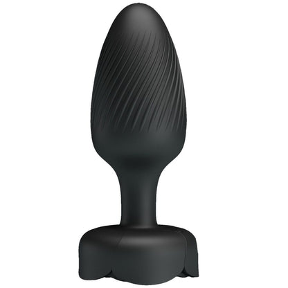 Close-up do Plug Anal Vibratório PRETTY LOVE OSBORN com Luz LED, mostrando o design ergonómico e a base.