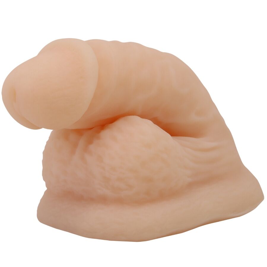 PRETTY LOVE Dildo Ultra Realista Elástico 10 CM com Ventosa, mostrando detalhes da textura e formato.