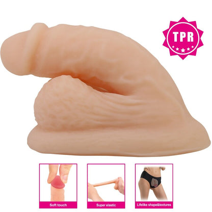 PRETTY LOVE Dildo Ultra Realista Elástico 10 CM com Ventosa, mostrando detalhes da textura e formato.