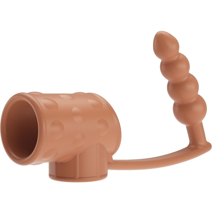 Manga para Pênis PRETTY LOVE com Plug Anal Natural e anel peniano para ereção.