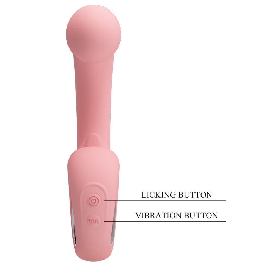 Vibrador PRETTY LOVE Erynnynes para Ponto G e Clítoris, de silicone rosa.