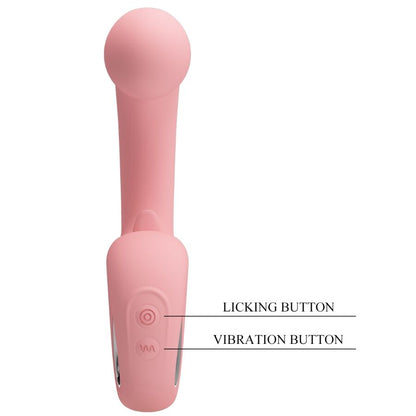 Vibrador PRETTY LOVE Erynnynes para Ponto G e Clítoris, de silicone rosa.