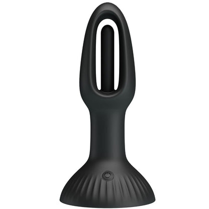 Close-up of the PRETTY LOVE Plug Anal Vibratório Hubert, showing its silicone texture and design.