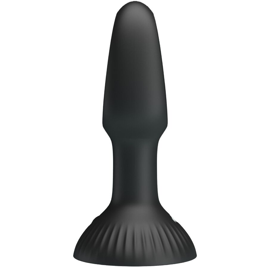 Close-up of the PRETTY LOVE Plug Anal Vibratório Hubert, showing its silicone texture and design.