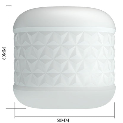 Masturbador masculino PRETTY LOVE Crystal Branco com detalhe da textura interna e dupla entrada