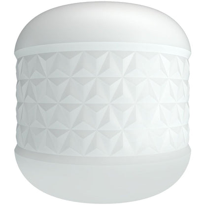 Masturbador masculino PRETTY LOVE Crystal Branco com detalhe da textura interna e dupla entrada