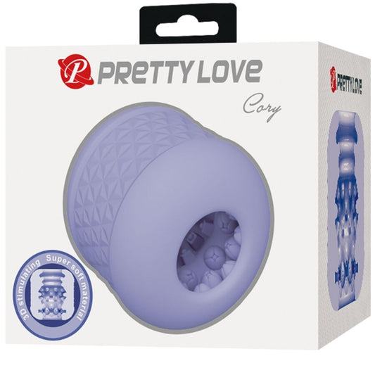 Masturbador masculino PRETTY LOVE Cory Roxo com dupla entrada e textura interna para estimulação