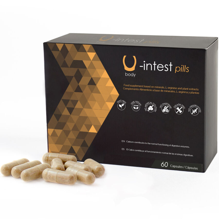 Embalagem das Cápsulas U-Intest 500 COSMETICS para prevenção de hemorroidas.