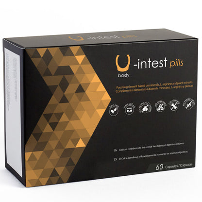 Embalagem das Cápsulas U-Intest 500 COSMETICS para prevenção de hemorroidas.