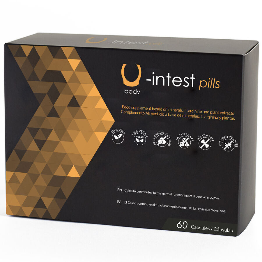 Embalagem das Cápsulas U-Intest 500 COSMETICS para prevenção de hemorroidas.