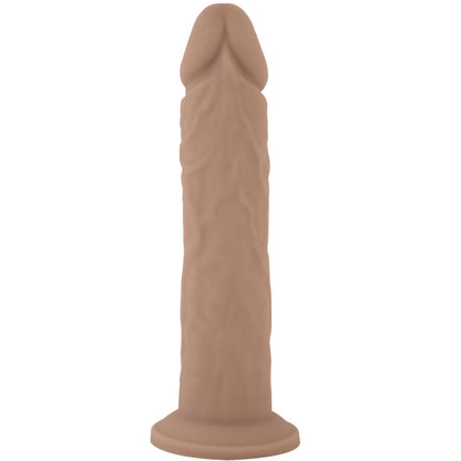 SILEXD Dildo Realista Modelo 8 em silicone líquido termo-reativo, textura detalhada e cor natural.