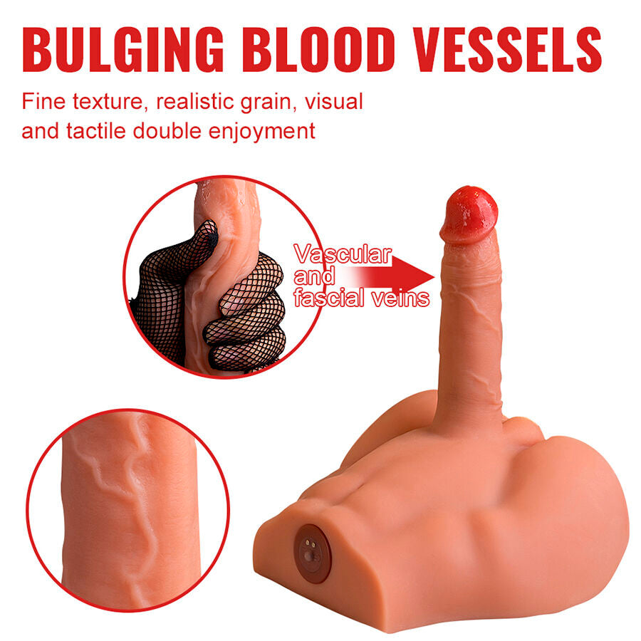XISE - PEEL DILDO ASS DILDO REALISTA MASTURBADOR POSIÇÃO FRONTAL COM EMPURRAÇÃO 17,5 CM
