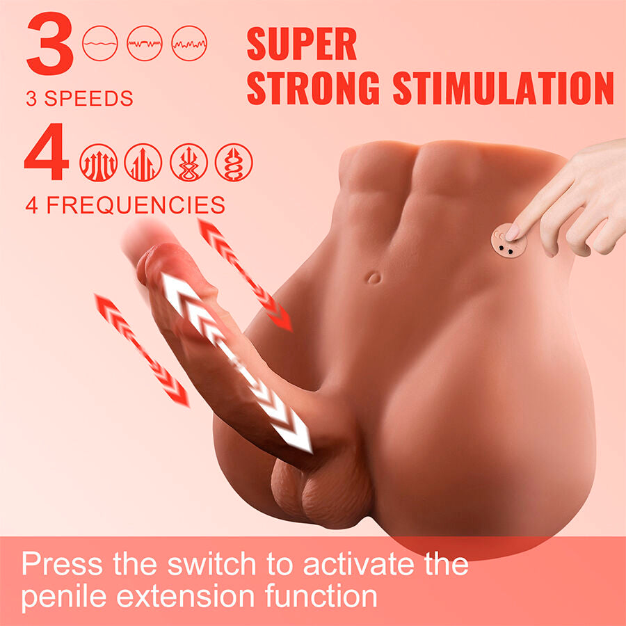 XISE - BERTLETT DILDO ASS DILDO REALISTA E MASTURBADOR ANUS POSIÇÃO FRONTAL COM EMPURRAÇÃO 18 CM