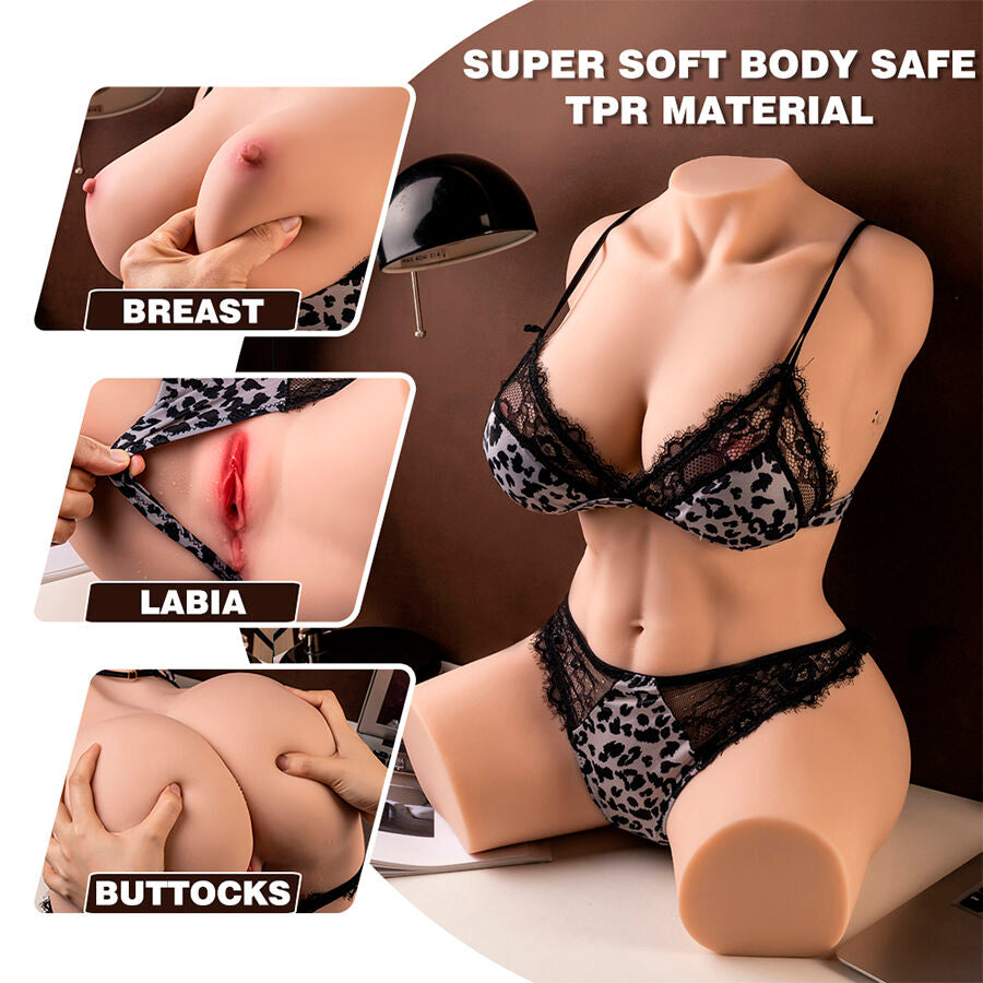 XISE - MURIEL TORSO FEMININO REALISTA COM FUNÇÃO DE PROPULSÃO 55 CM