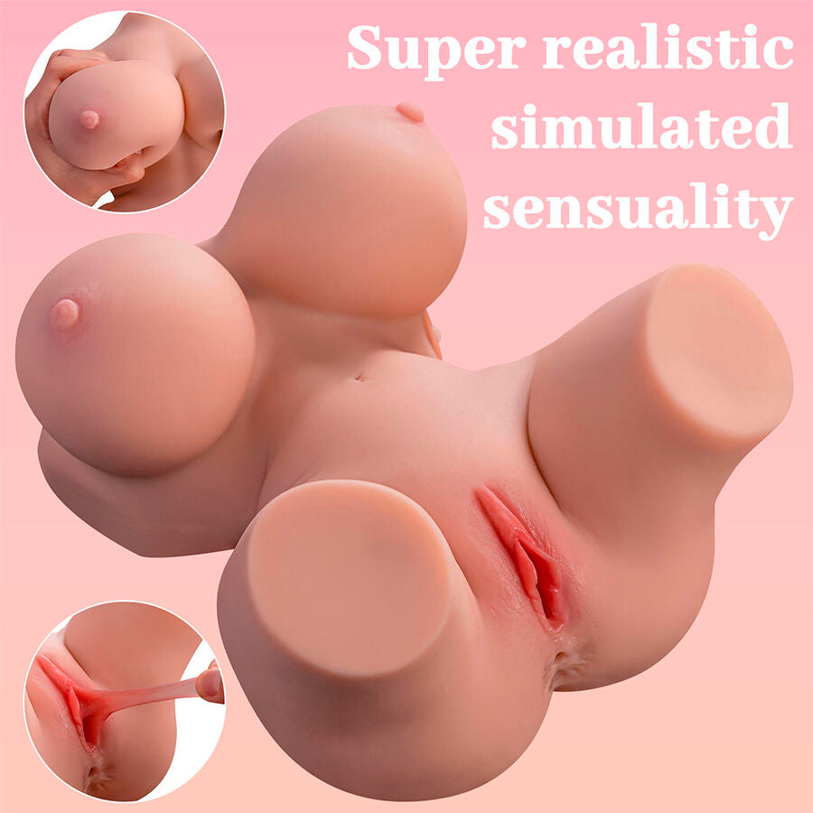 XISE - FRIEDA TORSO FEMININO REALISTA COM VIBRAÇÃO 36 CM