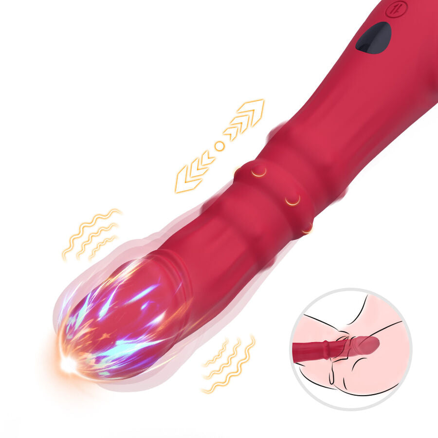 Close-up of the ARMONY Vibrador Estimulador Termo-Ajustável Ponto A Vermelho showing its design and features.