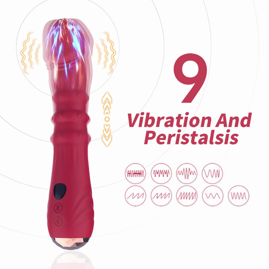 Close-up of the ARMONY Vibrador Estimulador Termo-Ajustável Ponto A Vermelho showing its design and features.