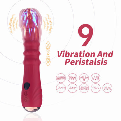 Close-up of the ARMONY Vibrador Estimulador Termo-Ajustável Ponto A Vermelho showing its design and features.