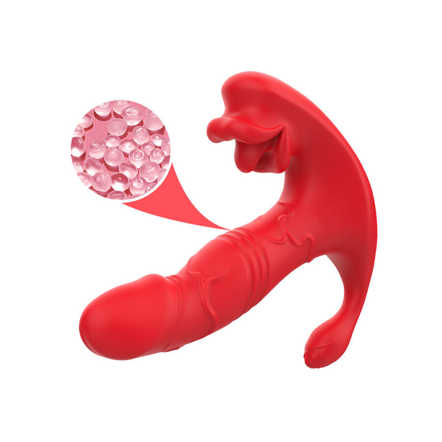 Vista detalhada do ARMONY Vibrador Calcinha Duplo Motor Anal Ponto G c/ Controlo Remoto, mostrando o design ergonómico e características.