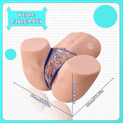XISE - MAYA MASTURBADOR REALISTA COM VAGINA E ÂNUS DE SUÇÃO, VIBRAÇÃO E SUCÇÃO, 4,5 KG