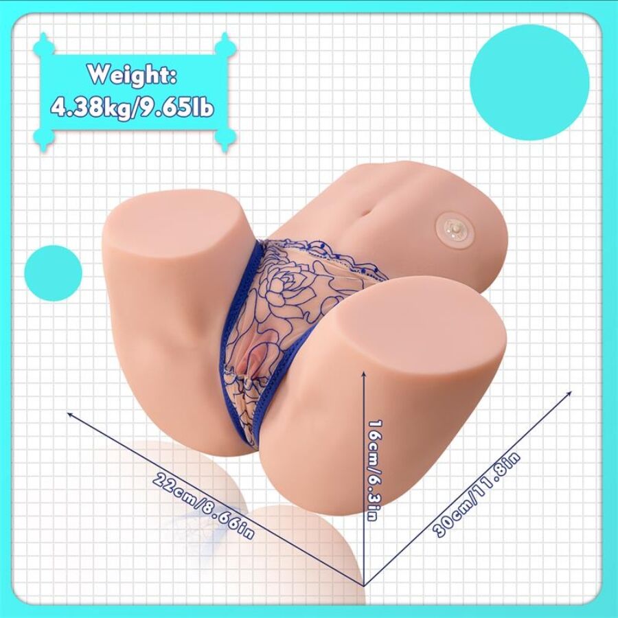 XISE - MAYA MASTURBADOR REALISTA COM VAGINA E ÂNUS DE SUÇÃO, VIBRAÇÃO E SUCÇÃO, 4,5 KG