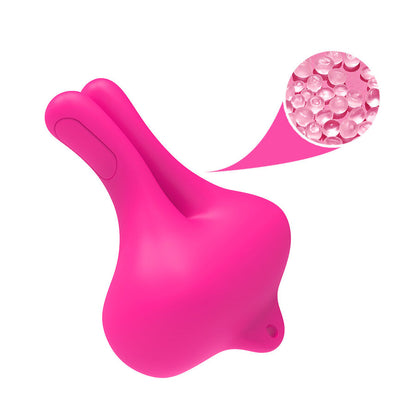 Grampos Magnéticos de Mamilos ARMONY com Vibração em forma de Coelho Rosa para estimulação.