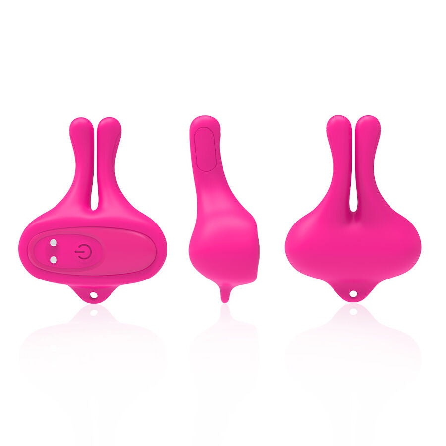 Grampos Magnéticos de Mamilos ARMONY com Vibração em forma de Coelho Rosa para estimulação.
