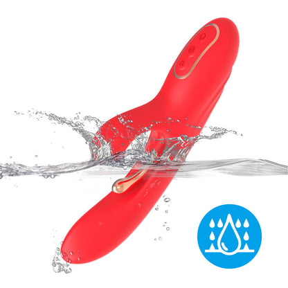 ARMONY Vibrador Estimulador de Ponto G e Clítoris com Língua Oscilante Vermelho