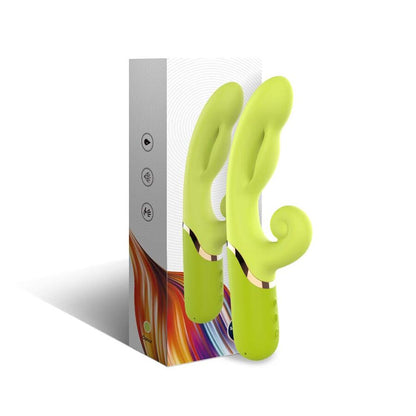 Close-up of the ARMONY Vibrador Estimulador Ponto A Inflável Verde, showing its flexible neck and inflatable tip.