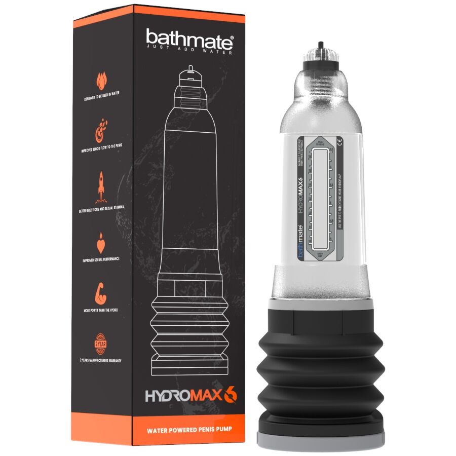 BATHMATE Hydromax 6 Transparente, bomba de água para aumento peniano