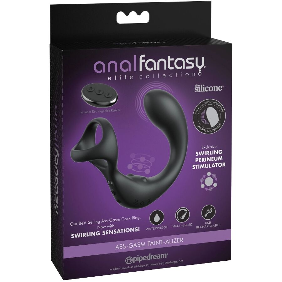 Close-up do Massageador Anal Vibrante Anal Fantasy Elite com Controle Remoto, destacando seu design ergonômico e material de silicone premium.