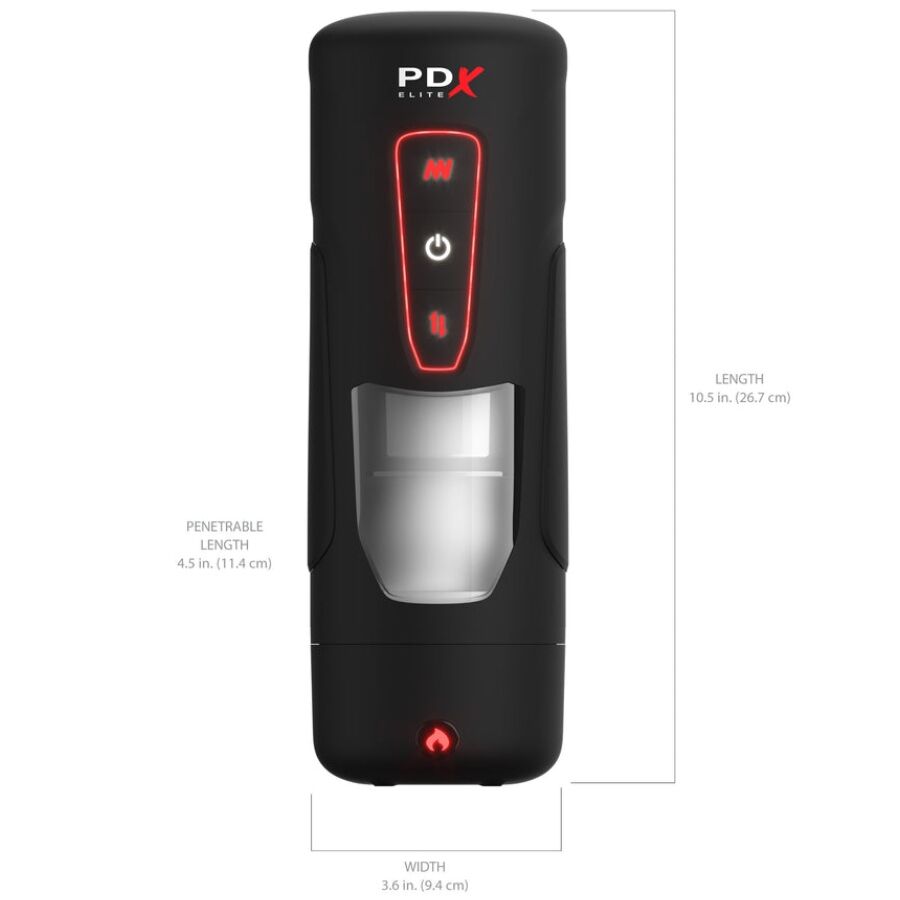 Masturbador Automático Milk Me Hotter com Vibração de Efeito de Calor e Impulsão