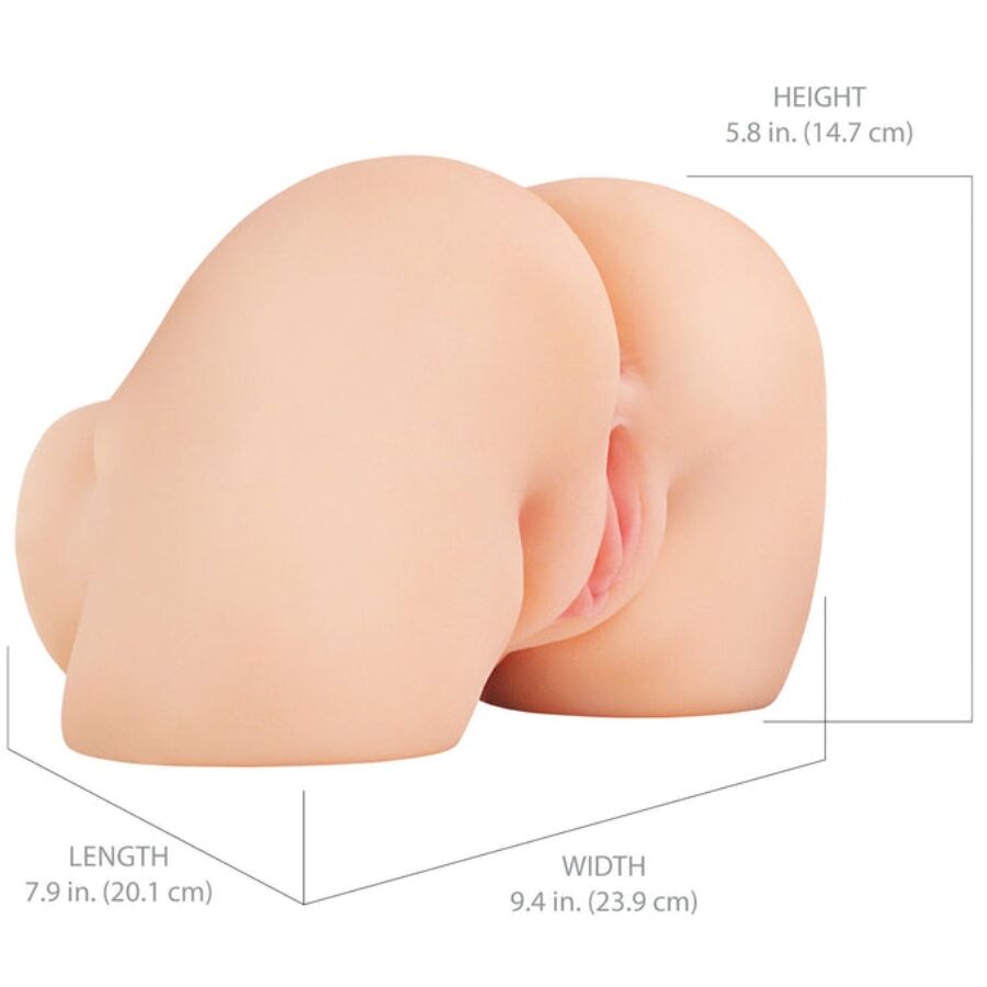 Masturbador Realista de Vagina e Ânus Shake That Ass™ com Vibração