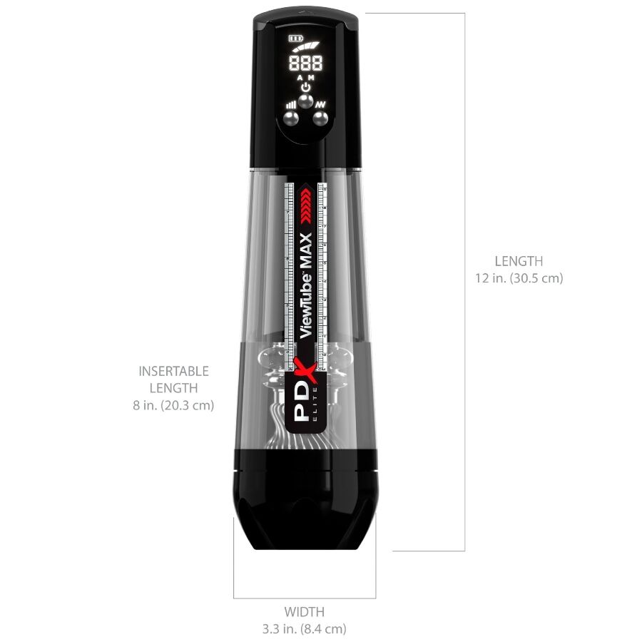 Masturbador Masculino ViewTube Max View Automático com Sucção Transparente