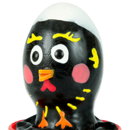 Preservativos Decorativos Pintados à Mão com Tema Galinha Preto