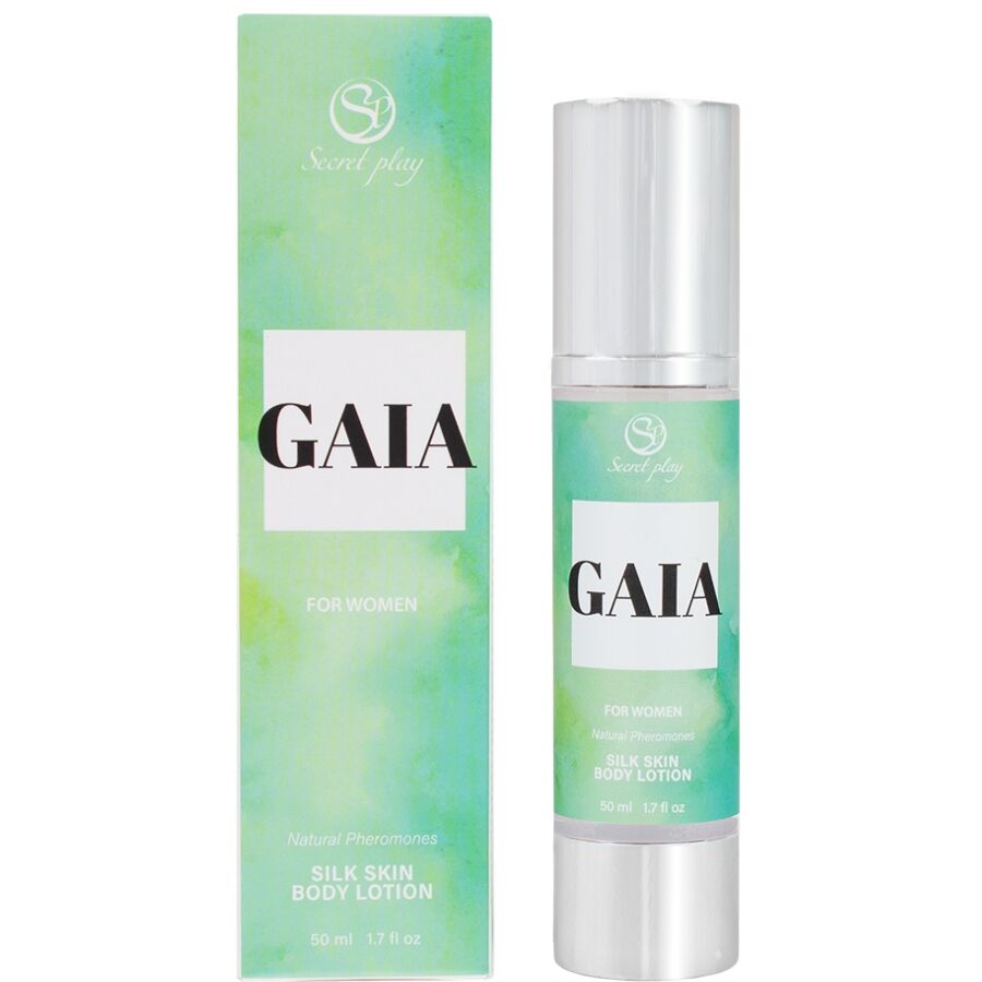 SECRETPLAY Loção Corporal Gaia Silk Skin Efeito Seda e Hidratação 50 ML em embalagem airless.