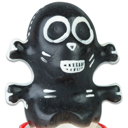 Preservativos Decorativos Pintados à Mão Skull Black - Modelo 1