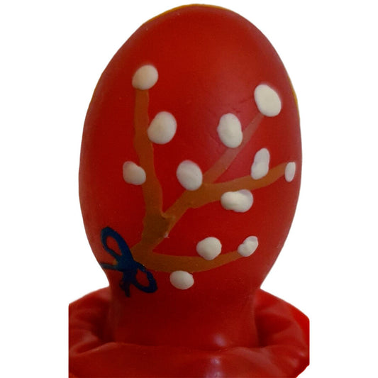 Preservativos de Novidade Pintados à Mão Ovo de Páscoa Vermelho