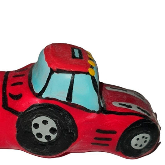Preservativo Decorativo Pintado à Mão Trator Vermelho XL