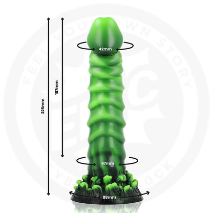 EPIC CYBERSILICOCK Dildo Caelion Living Root com design orgânico e cor natural.