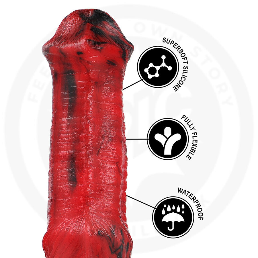 EPIC CYBERSILICOCK Dildo Vulcanus Night Dragon Robusto em silicone premium para prazer intenso e mítico.