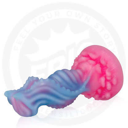 Close-up do Dildo EPIC CYBERSILICOCK Oceara Dawn em silicone, mostrando a sua forma ergonómica e textura.
