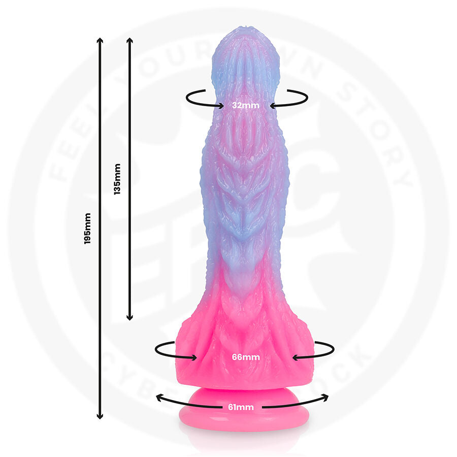Close-up do Dildo EPIC CYBERSILICOCK Selara Dawn, mostrando seu design ergonómico e textura suave.
