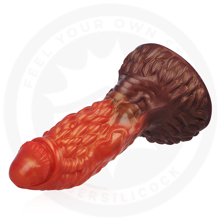 Close-up do Dildo EPIC CYBERSILICOCK Andros Wild Roots, mostrando sua textura orgânica e formato realista.