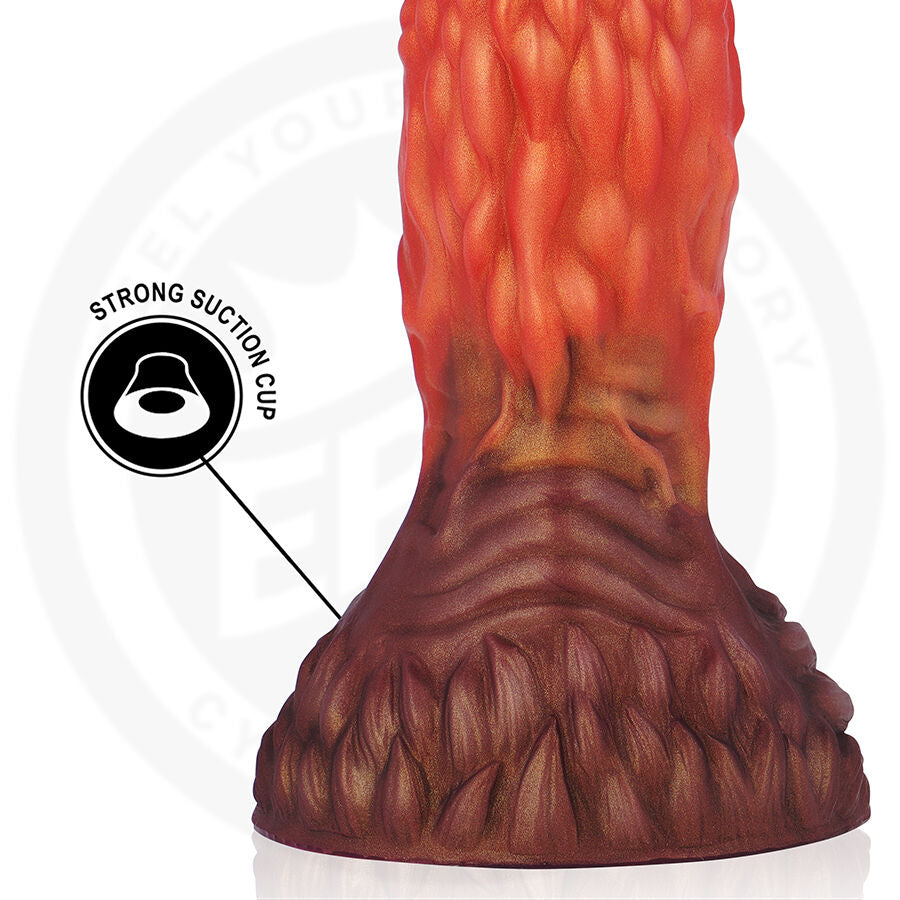 Close-up do Dildo EPIC CYBERSILICOCK Andros Wild Roots, mostrando sua textura orgânica e formato realista.