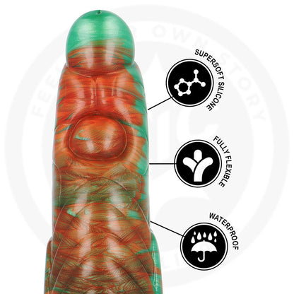 Dildo Tiryon Verde Flash da EPIC CYBERSILICOCK, com design ergonômico e cor vibrante.