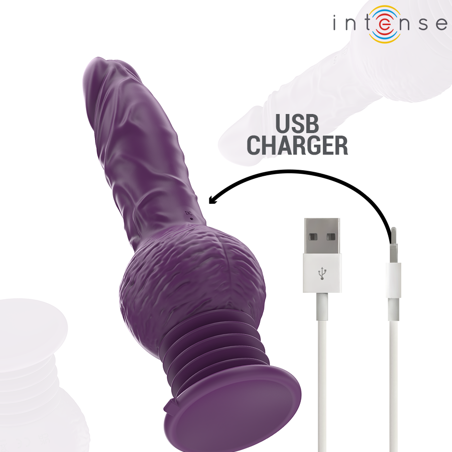 INTENSE Vibrador Tatum Multifuncional com Vibração Up & Down 24cm Roxo